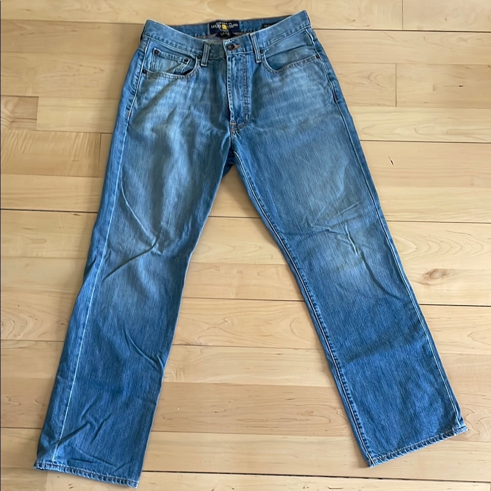 Lucky Brand Blue Straight-Leg Jeans Classic Denim